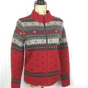LAUREN Ralph Lauren Fair Isle Wool Cardigan P/S